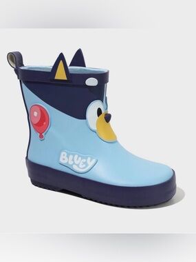 Disney Bluey Light Blue and Navy Kids' Character Rain Boots Sz: 10C